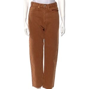 RE/DONE High-Rise Straight Leg Jeans - 26. Pristine